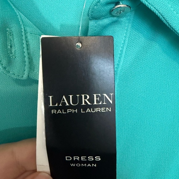 Ralph Lauren Turquoise Long Sleeve Plus sizeShirt Wrap Dress- NWT- size 22 - Picture 5 of 13